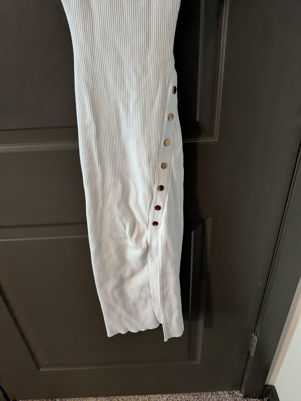 Windsor White Snap-Button Tank Midi Dress